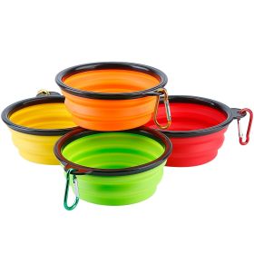 4Pcs Silicone Collapsible Dog Bowls BPA Free Travel Dog Bowl Foldable Cat Dog Food Water Bowl - Multi-Color