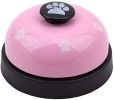 Pet Training Bell Clicker with Non Skid Base, Pet Potty Training Clock, Communication Tool Cat Interactive Device - light pink