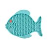 Anti-Choke Pet Dish Feeding New Slowly Eating Dog and Cat Feeder Bowl Food Eat Slowly Down Puppy Feed Cup Diet Dish Fish Shape Eating Tray - blue