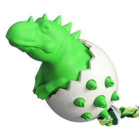 Dog Toothbrush Molar Stick Pet Bite-Resistant Interactive Puzzle Cleaning Teeth Fun Boring Artifact Spherical Dinosaur Egg Toy - Green