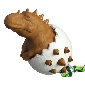 Dog Toothbrush Molar Stick Pet Bite-Resistant Interactive Puzzle Cleaning Teeth Fun Boring Artifact Spherical Dinosaur Egg Toy - Chocolate