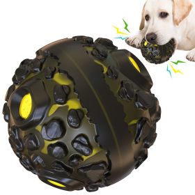 PawPartner Dog Ball Toy Squeaky Giggle Interactive Puppy Ball For Aggressive Chewers Indestructible Chew Toys For Small/Medium - Black Yellow - China