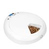 Automatic Pet Feeder 6-Meals Portion with Digital Timer Food Dispenser Wet and Dry Foods - white