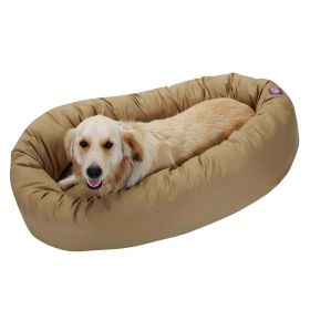 Poly/Cotton Bagel Pet Bed For Dogs, Khaki - khaki - extralarge(52")