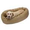 Poly/Cotton Bagel Pet Bed For Dogs, Khaki - green - large(40")