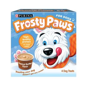 Purina FROSTY PAWS Peanut Butter Flavor Frozen Dog Treats  4 Count - Frosty Paws