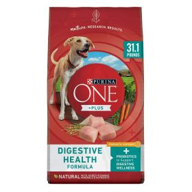 Purina One +Plus Dry Dog Food Digestive Health Formula 31.1 lb Bag - Purina ONE