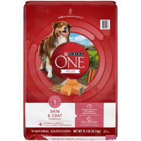 Purina One +Plus Dry Dog Food Skin and Coat Formula 31.1 lb Bag - Purina ONE