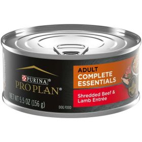 Purina Pro Plan Complete Essentials for Adult Dogs Beef Lamb, 5.5 oz Cans (24 Pack) - Purina Pro Plan