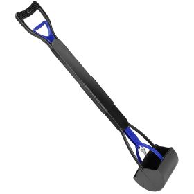 31.5in Pet Pooper Scooper Foldable Long Handle Dog Poop Waste Pick Up Rake for Large Medium Small Dogs Cats Pets - Blue