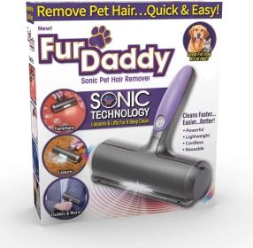 Sonic Technology Fur Daddy Pet Hair Removal Roller Any Home Surface Dog and Cat - fur daddy