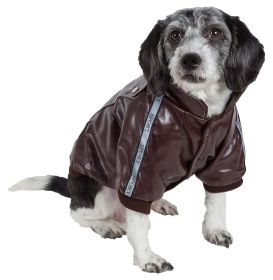 Wuff-Rider Fashion Suede Stitched Pet Coat - X-Small