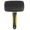 Self Cleaning Slicker Brush Pets Dogs Grooming Shedding Tools Pet Hair Grooming Remover - Yellow