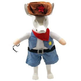 Pet Life 'Rodeo Bones' Cowboy Pet Dog Costume Uniform - DENIM BLUE - X-Large