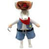 Pet Life 'Rodeo Bones' Cowboy Pet Dog Costume Uniform - DENIM BLUE - Small