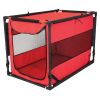 Life Large Portable Dog Kennel, Red - red