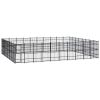 Outdoor Dog Kennel Steel 793.6 ftÂ² - Black