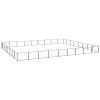 Dog Kennel Black 775 ftÂ² Steel - Black