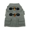 Military Static Rivited Fashion Collared Wool Pet Coat - Medium