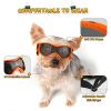 Dog Goggles Small Breed; Easy Wear Small Dog Sunglasses; Adjustable UV Protection Puppy Sunglasses for Small to Medium Dog - Orange