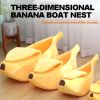 Cute Banana Cat Bed Cave Banana Bed For Cat Dog Warm Comfortable Nest Tent House - M