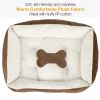 Pet Dog Bed Soft Warm Fleece Puppy Cat Bed Dog Cozy Nest Sofa Bed Cushion Mat XXL Size - XXL - black