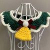 Green Handmade Knitted Pet Necklace Cat Dog Christmas Jingle Bell Collar Pet Cute Collar Charms Crochet Scarf Bib - Default