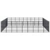 Outdoor Dog Kennel Steel 892.8 ftÂ² - Black