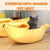 Cute Banana Cat Bed Cave Banana Bed For Cat Dog Warm Comfortable Nest Tent House - L