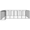 30-Panel Dog Playpen Black 19.7"x39.4" Powder-coated Steel - Black