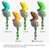 Rubber Kong Dog Toy Small Dog Accessories Interactive Puppy Dog Toothbrush Teeth Cleaning Brushing Stick French Bulldog Toys - Crocodile Blue