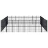 Outdoor Dog Kennel Steel 793.6 ftÂ² - Black