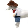 Pet Life 'Rodeo Bones' Cowboy Pet Dog Costume Uniform - DENIM BLUE - X-Large