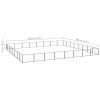 Dog Kennel Black 688.9 ftÂ² Steel - Black