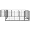 26-Panel Dog Playpen Black 19.7"x39.4" Powder-coated Steel - Black