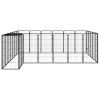 26-Panel Dog Playpen Black 19.7"x39.4" Powder-coated Steel - Black