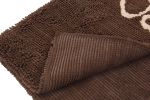 Pet Life 'Fuzzy' Quick-Drying Anti-Skid and Machine Washable Dog Mat - Dark Brown