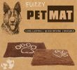 Pet Life 'Fuzzy' Quick-Drying Anti-Skid and Machine Washable Dog Mat - Dark Brown