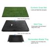 Dog Potty Training Artificial Grass Pad Pet Cat Toilet Trainer Mat Puppy Loo Tray Turf - Green