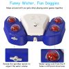 Dog Water Fountain Multifunctional Automatic Pet Water Dispenser Outdoor Step-on Activated Sprinkler for Drinking Shower Fun - Blue