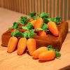 12 Plush Carrots Enrichment Dog Puzzle Toys Hide and Seek Carrot Farm Dog Toys Carrot Patch Dog Snuffle Toy for Puppy Large Dogs - 4 Carrots 22x22cm