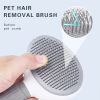 Pet Comb Stainless Steel Needle Comb Dog And Cat Hair Removal Floating Hair Cleaning Beauty Skin Care Pet Dog Cleaning Brush - Pink