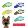 Rubber Kong Dog Toy Small Dog Accessories Interactive Puppy Dog Toothbrush Teeth Cleaning Brushing Stick French Bulldog Toys - Dinosaur Coffee