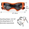 Dog Goggles Small Breed; Easy Wear Small Dog Sunglasses; Adjustable UV Protection Puppy Sunglasses for Small to Medium Dog - Orange