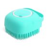 Pet Dog Shampoo Massager Brush Cat Massage Comb Grooming Scrubber Shower Brush For Bathing Short Hair Soft Silicone Brushes - Pink