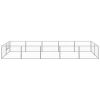 Dog Kennel Silver 107.6 ftÂ² Steel - Silver