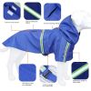 Pet raincoat for large and small dog; PU waterproof big dog raincoat; outdoor reflective dog raincoat - Pink - XL