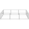 Dog Kennel Silver 96.9 ftÂ² Steel - Silver