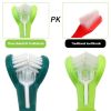 Three Sided Pet Toothbrush Three-Head Multi-angle Toothbrush Cleaning Dog Cat Brush Bad Breath Teeth Care Tool - B04