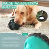 PawPartner Dog Ball Toy Squeaky Giggle Interactive Puppy Ball For Aggressive Chewers Indestructible Chew Toys For Small/Medium - Black Blue - China